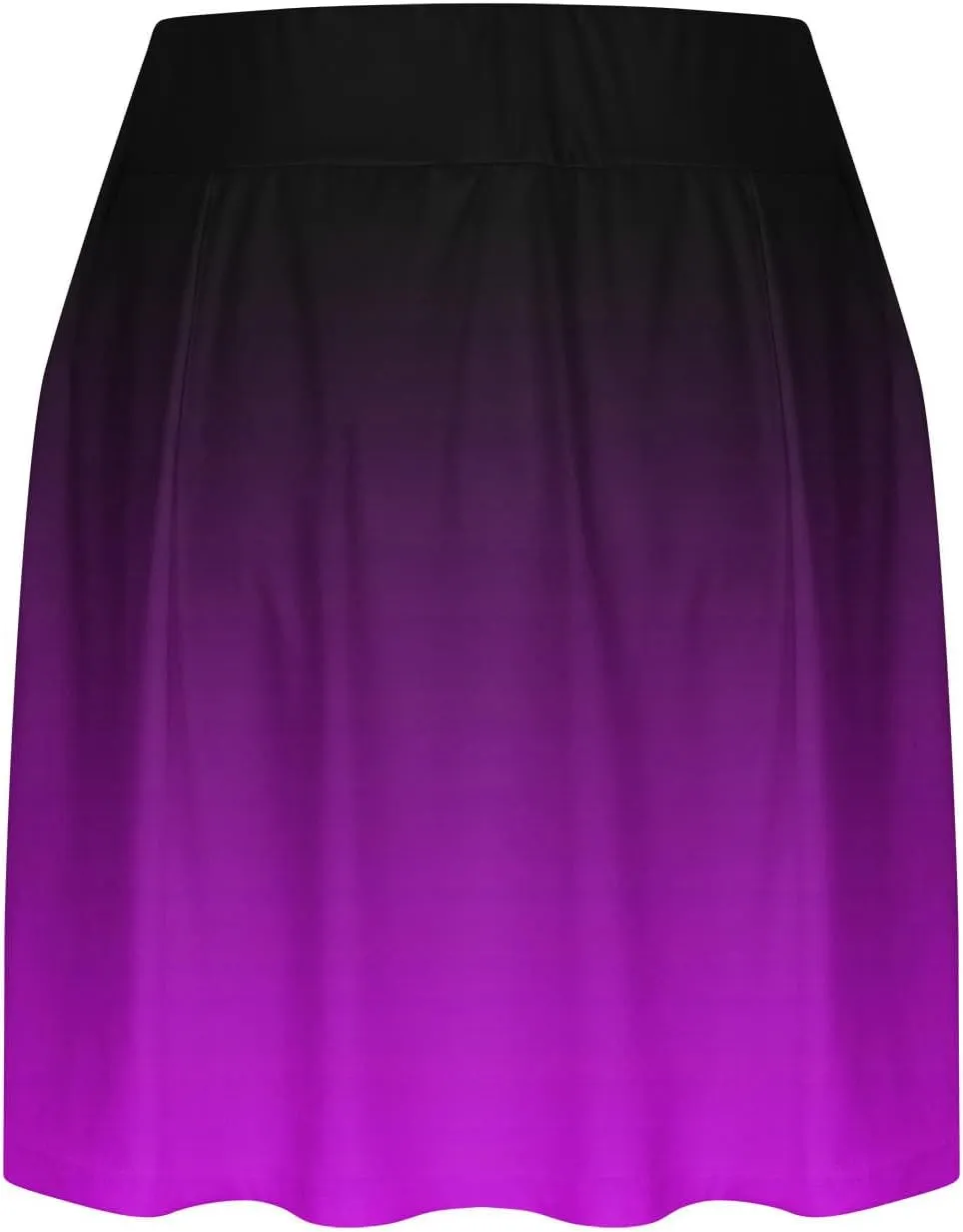 HGps8w Women's Tennis Skirt with Built-in Shorts Stretchy High Waisted Gradient Flowy Athletic Running Golf Skorts Skirts