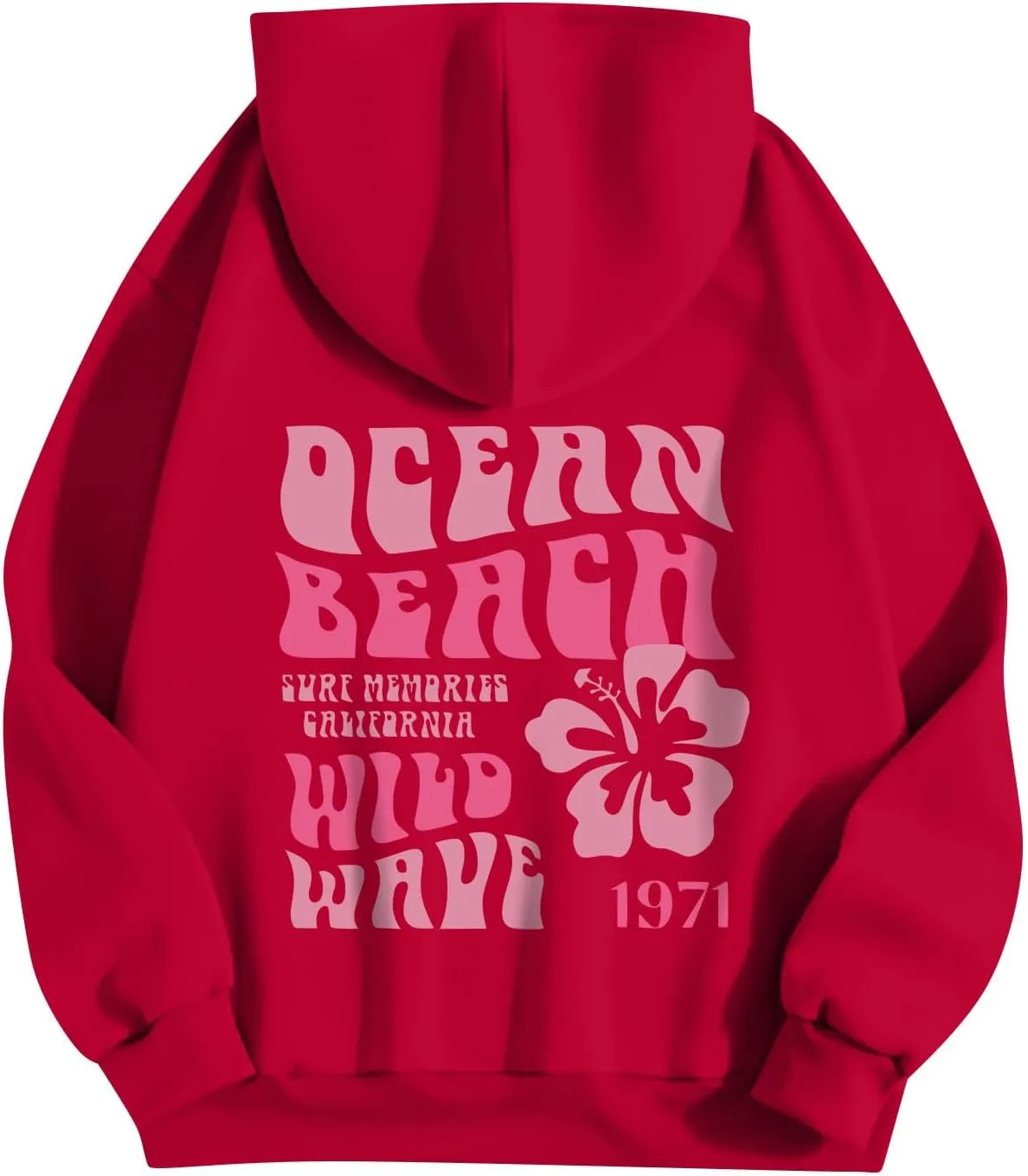 Hoodies for Women Plus Size Cute Long Sleeve Pullovers Drawstring Tops Loose Print Sweatshirts with Pocket