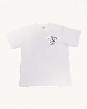 IHPT-2305-WHT - 7.5oz Printed Loopwheel Crew Neck T-Shirt - White, Purple