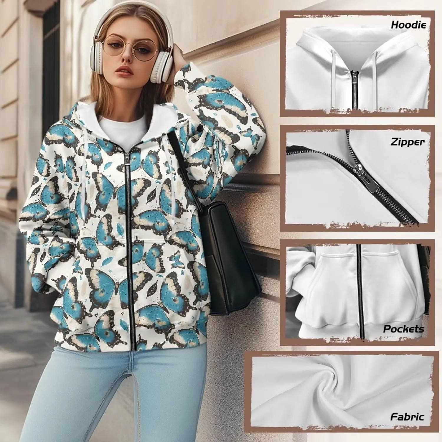 Irisjudy Gothic Thorn Rose Womens Oversized Sweatshirts Christmas Dachshund Zip Up Loose Hoodies Sugar Skull Workout Outfits