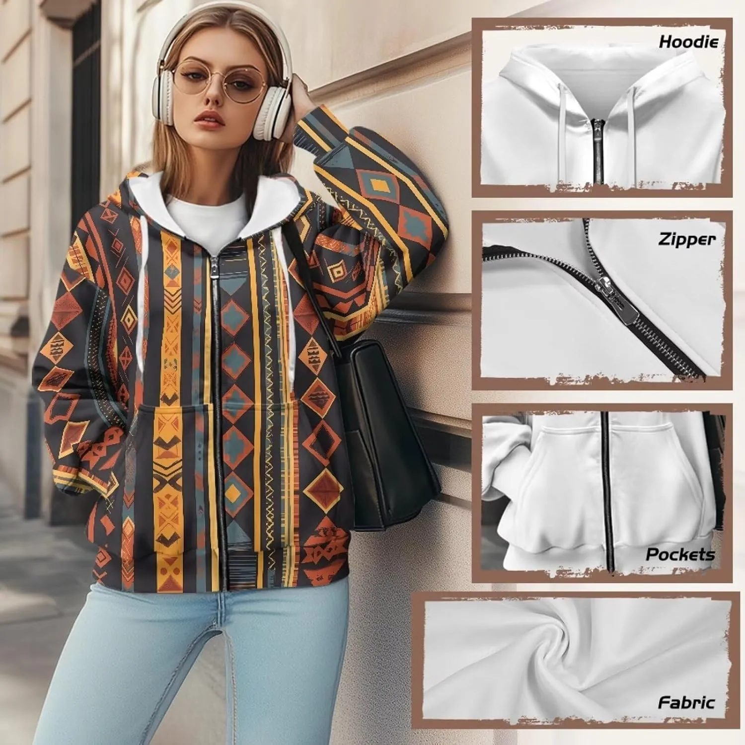 Irisjudy Gothic Thorn Rose Womens Oversized Sweatshirts Christmas Dachshund Zip Up Loose Hoodies Sugar Skull Workout Outfits
