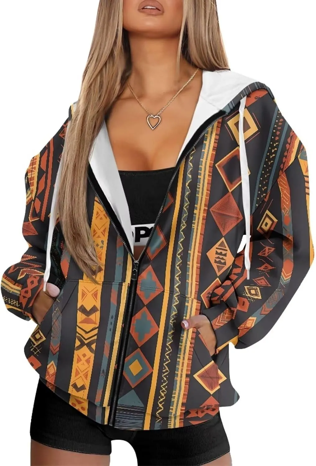 Irisjudy Gothic Thorn Rose Womens Oversized Sweatshirts Christmas Dachshund Zip Up Loose Hoodies Sugar Skull Workout Outfits