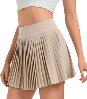 Jhsnjnr Womens Pleated Tennis Skirt Skorts Summer Golf Skirts with Shorts Pockets Workout Pleated Athletic Skort
