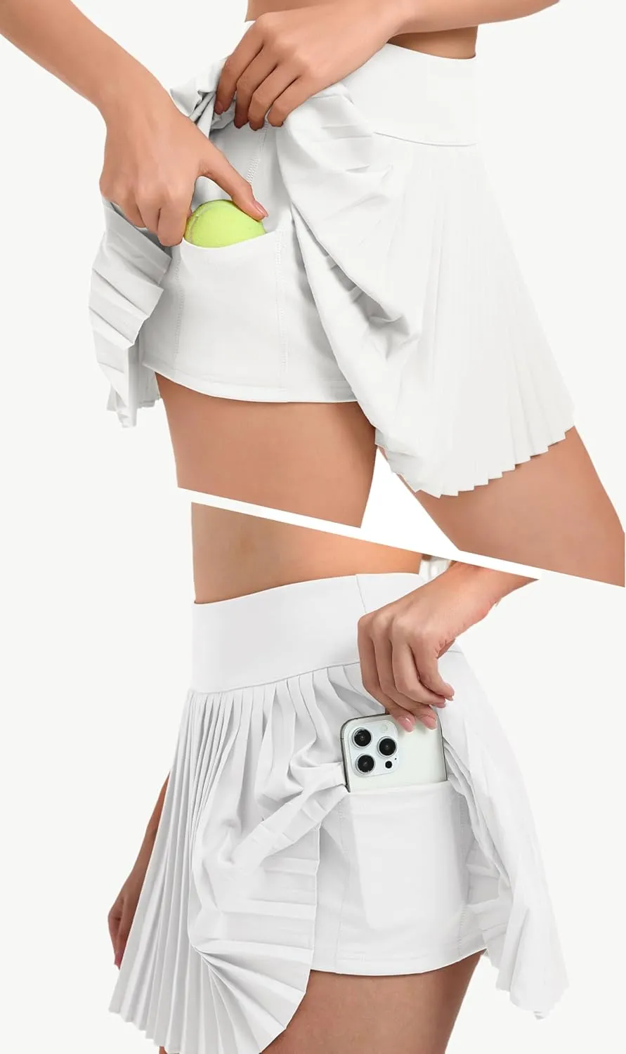 Jhsnjnr Womens Pleated Tennis Skirt Skorts Summer Golf Skirts with Shorts Pockets Workout Pleated Athletic Skort