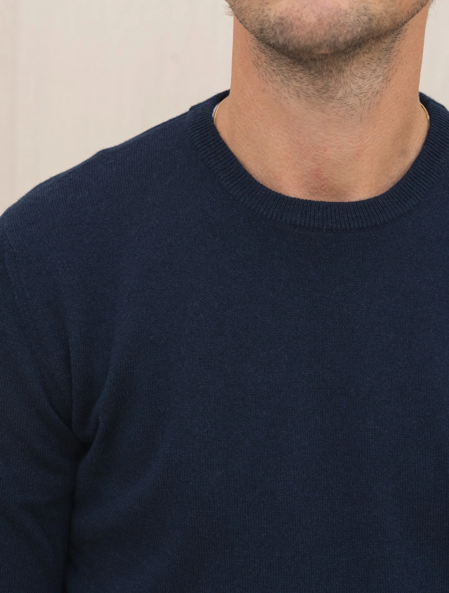 Knitted Cashmere Crewneck Navy
