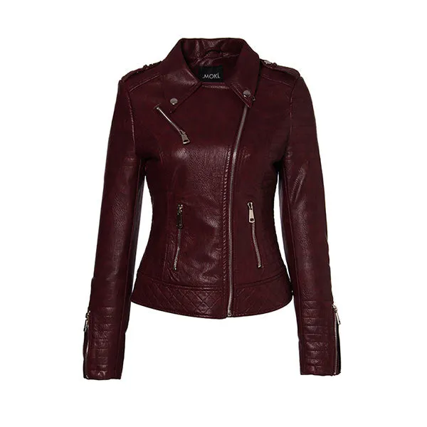 Leather Jackets 2019 Spring Women Leather Jacket  Leather
