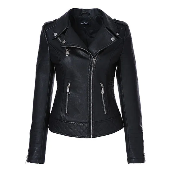 Leather Jackets 2019 Spring Women Leather Jacket  Leather