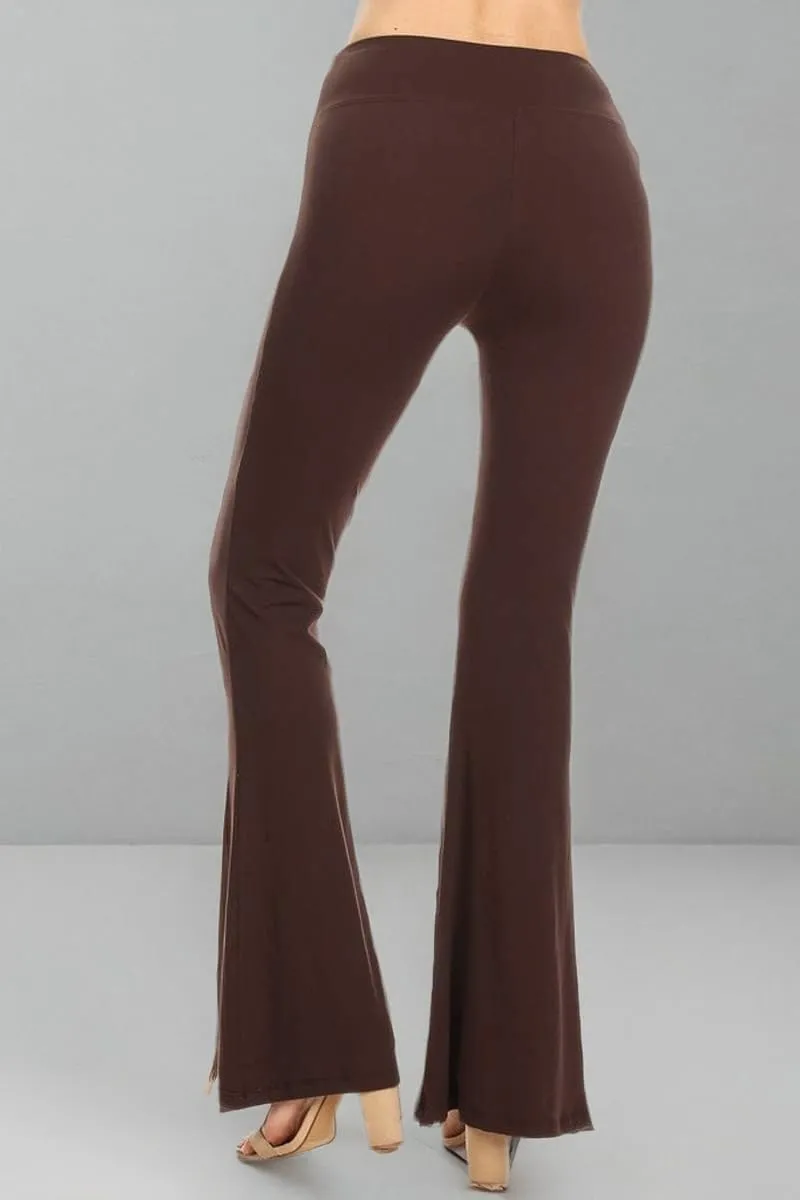 Leggings Depot Women's High Waist Flared Casual, Work, Lounge Palazzo Pants-Wide Leg