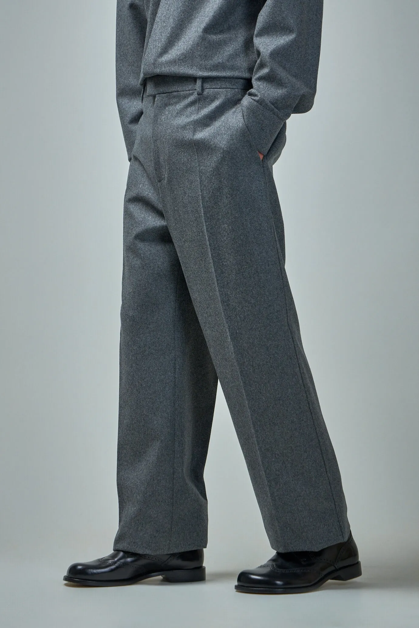 Light Wool Flannel Trousers