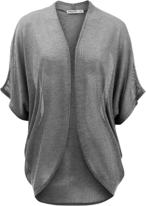 Lock and Love Kimono Style Women's Short Sleeve Open-Front Batwing Cardigan Loose fit
