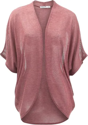 Lock and Love Kimono Style Women's Short Sleeve Open-Front Batwing Cardigan Loose fit
