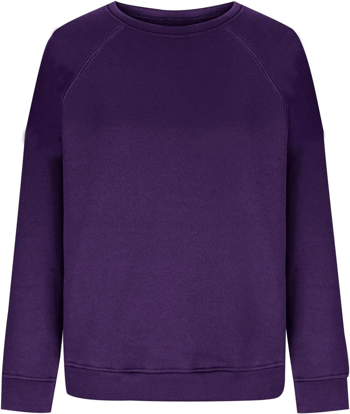 Long Sleeve Crewneck Sweatshirts for Women Oversized Drop Shoulder Fleece Pullover Tops Casual Loose Sweater Shirts