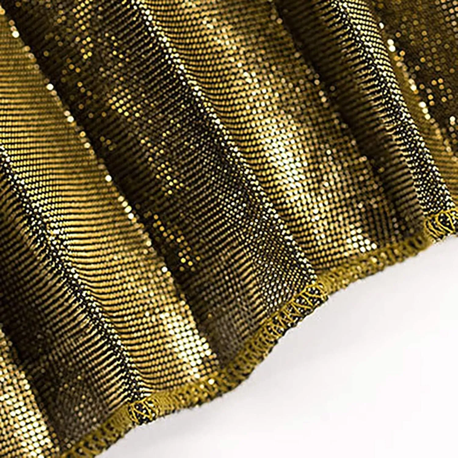 Lpmadey Womens Pleated Midi Skirt, High Waist Swing A-line Skirt Casual Metallic Shiny Accordion Pleated Elastic Long Skirts