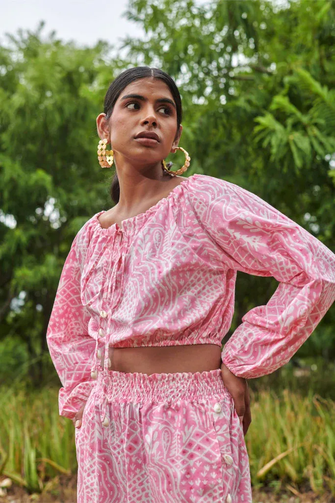 Meadow Boat Neck Tie Top
