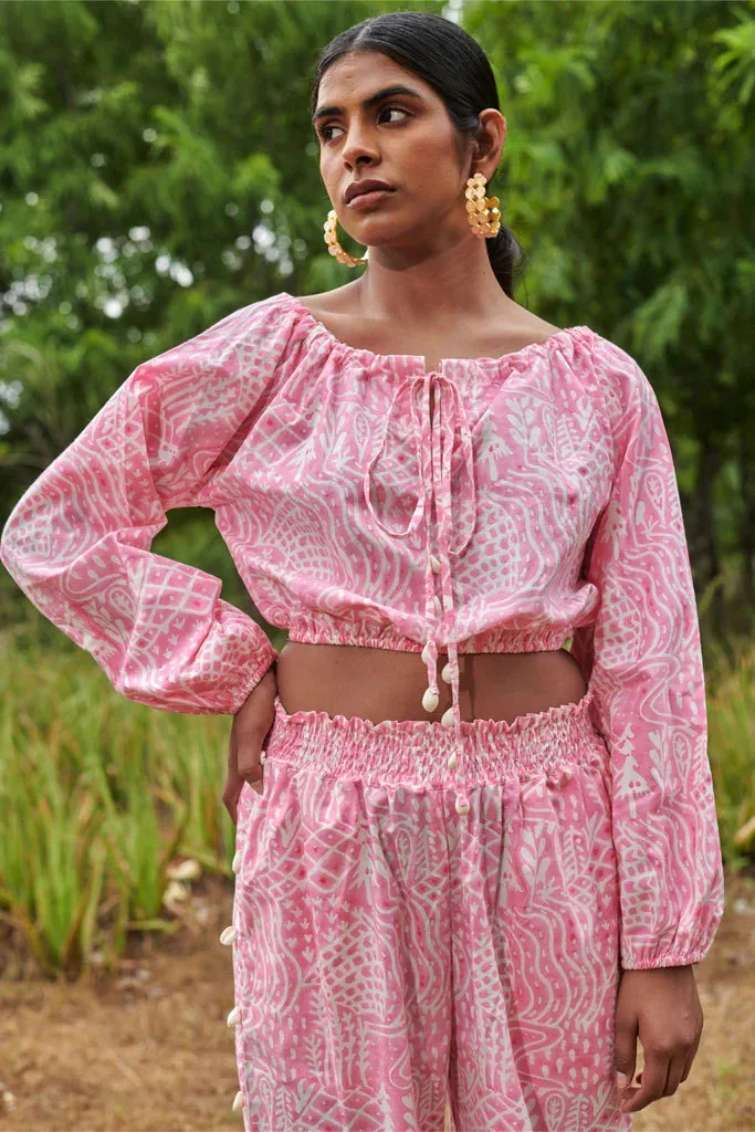 Meadow Boat Neck Tie Top