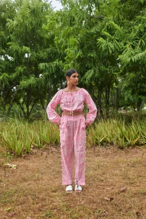 Meadow Boat Neck Tie Top