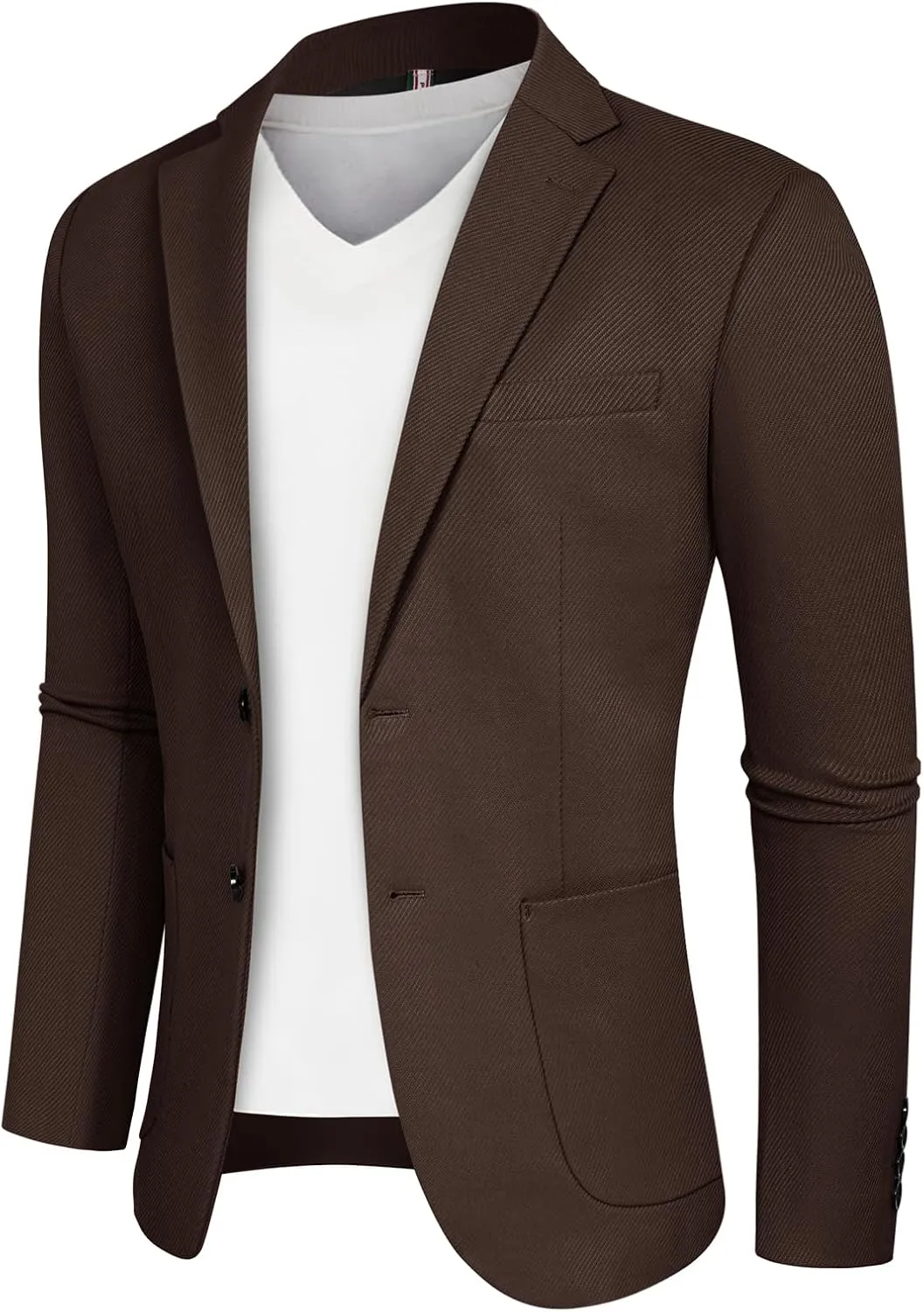 Mens Casual Sport Coats Two Button Suit Jacket with Pockets Lightweight Sport Coat Blazer