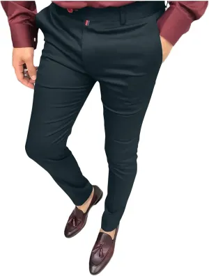 Men's Dress Pants Fashion Stretch Skinny Slim Fit Regular Fit Business Chino Pants Casual Fashion Golf Pencil Pants