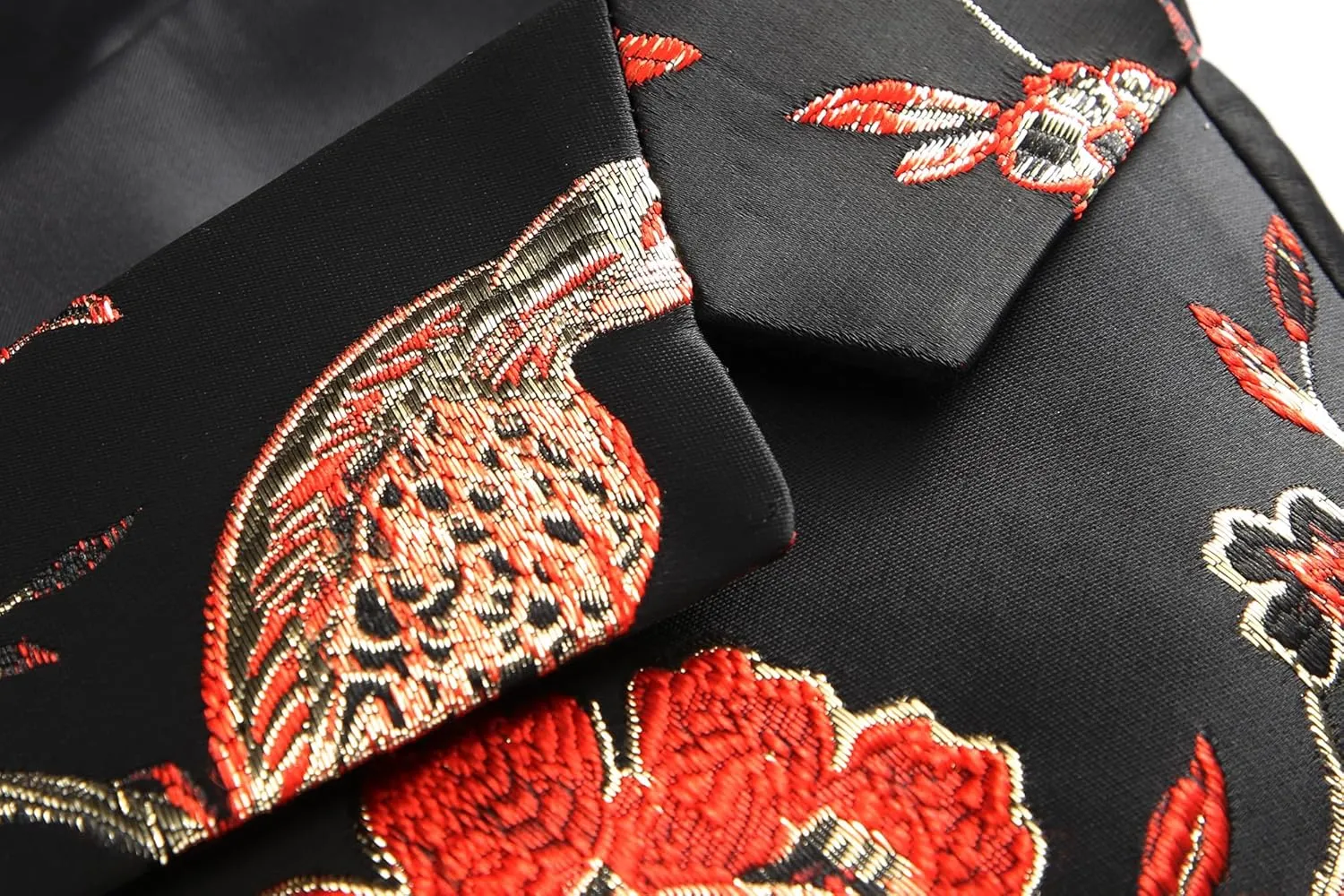 Mens Floral Suit Jacket Jacquard Paisley Luxury One Button Slim Fitted Business Wedding Tuxedo Suit Blazer Jacket