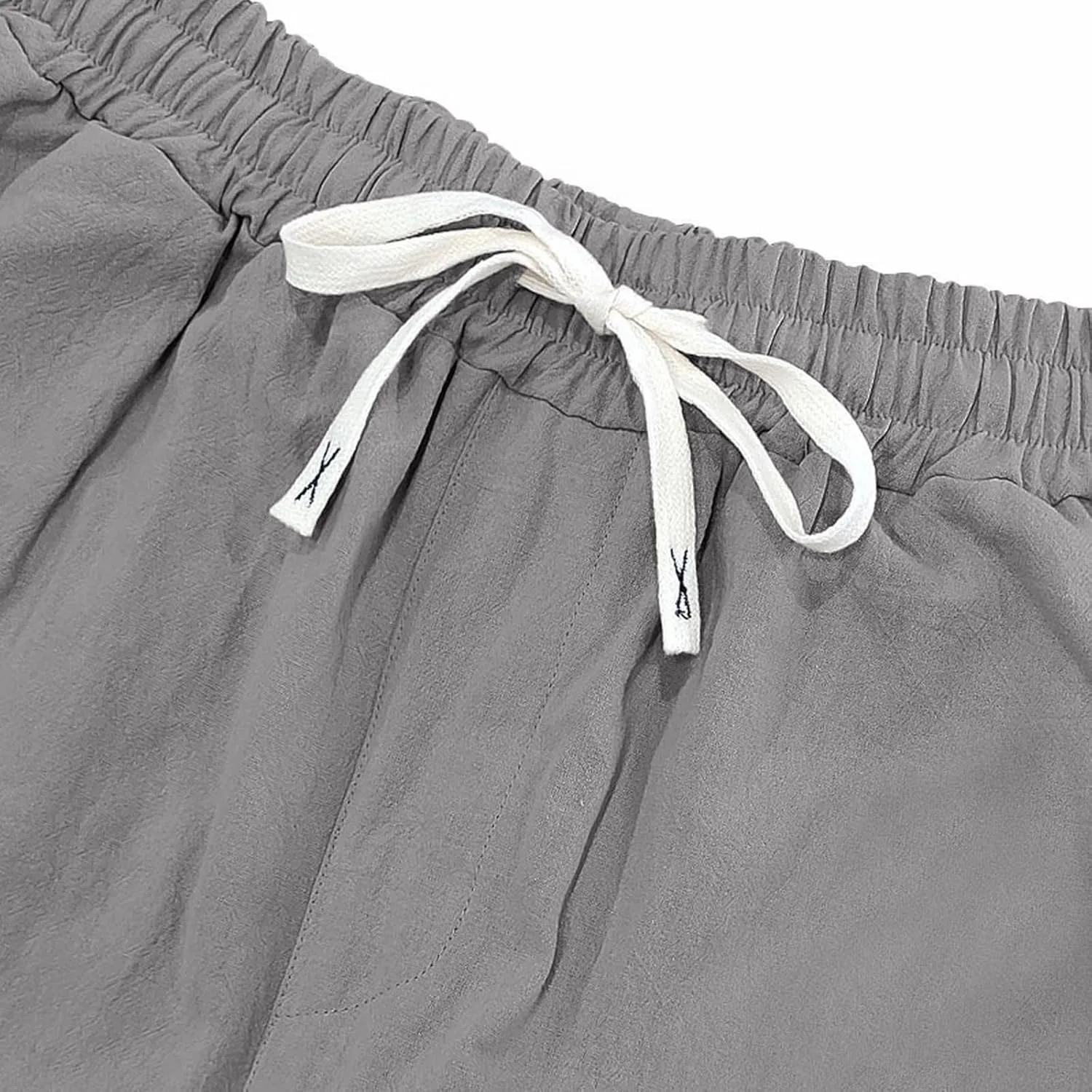 Men's Linen Pants 2 Pack Casual Pant Multipack Summer Outdoor Vacation Beach Trousers Open Bottom Slacks with Pockets