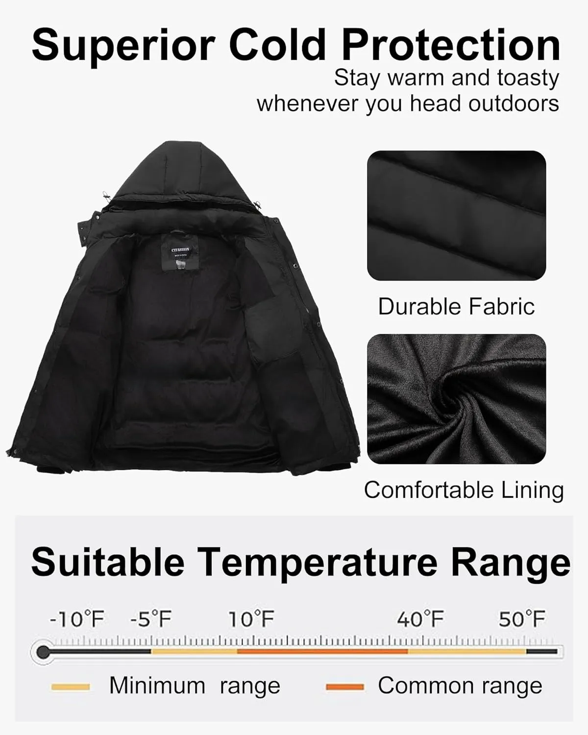 Men's Puffer jacket Waterproof Winter coat Parka jacket Warm & Thicken Ski jackets Snowboard coat