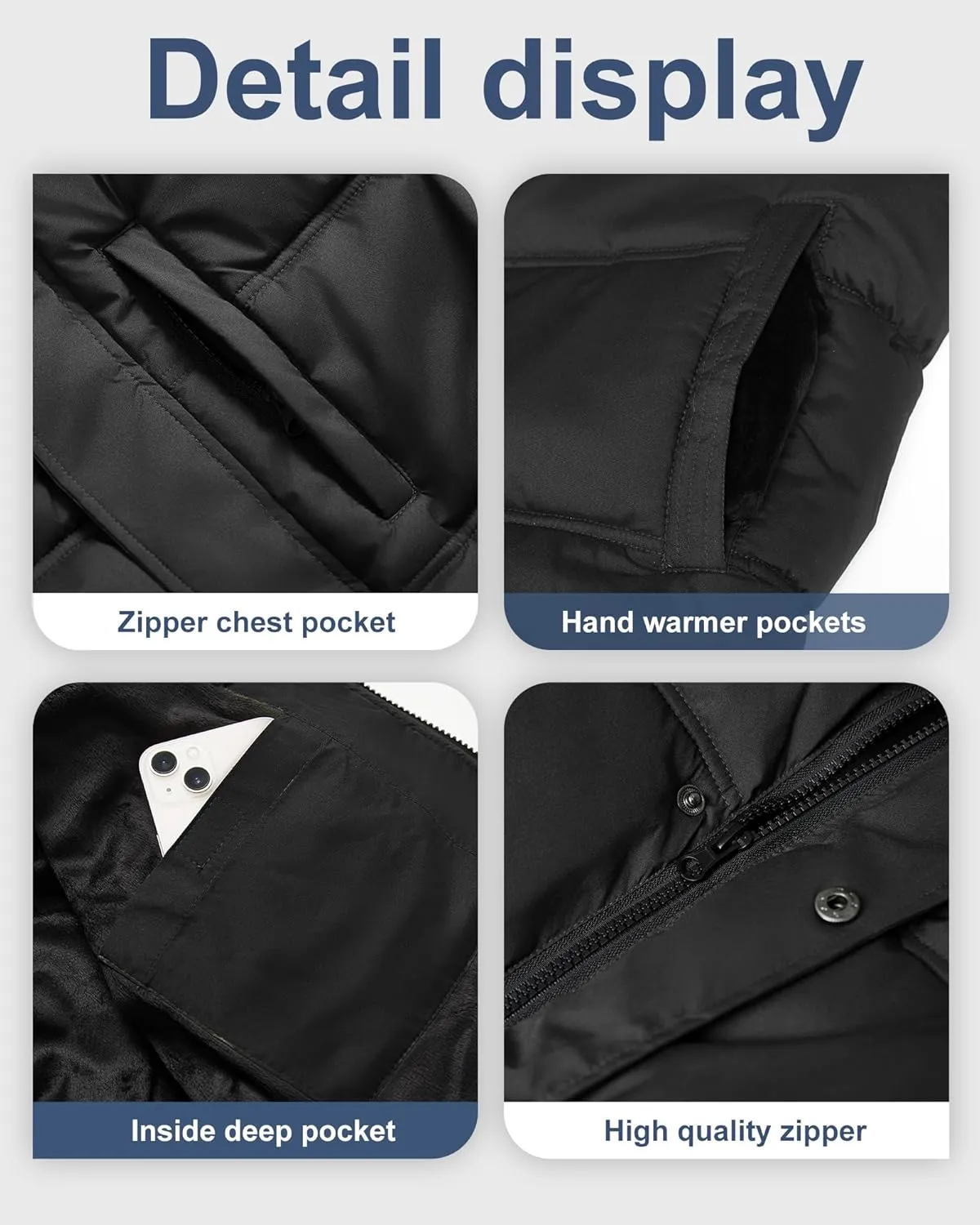 Men's Puffer jacket Waterproof Winter coat Parka jacket Warm & Thicken Ski jackets Snowboard coat