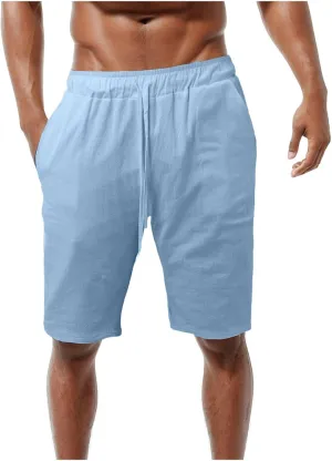 Mens Shorts Cargo SweatShorts Men Jean Graphic Elastic Waist for Dress Casual Oversized Long Linen White Summer