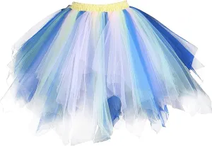 Midi Tulle Skirt for Women Plus Size Splice Dancing Colours Short Pleated Solid Womens Skirt Skirt Adult Plus