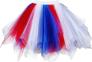 Midi Tulle Skirt for Women Plus Size Splice Dancing Colours Short Pleated Solid Womens Skirt Skirt Adult Plus