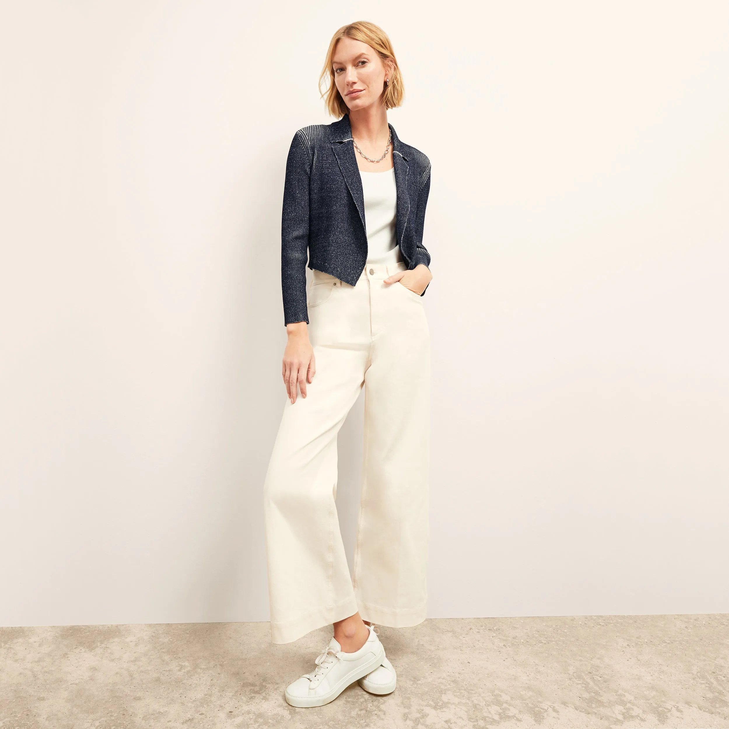 Milo Wide-Leg Jean - Eco Better Than Denim :: Bright Ivory