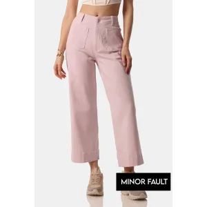 (Minor Fault) Blush Twill Wide Leg Jeans