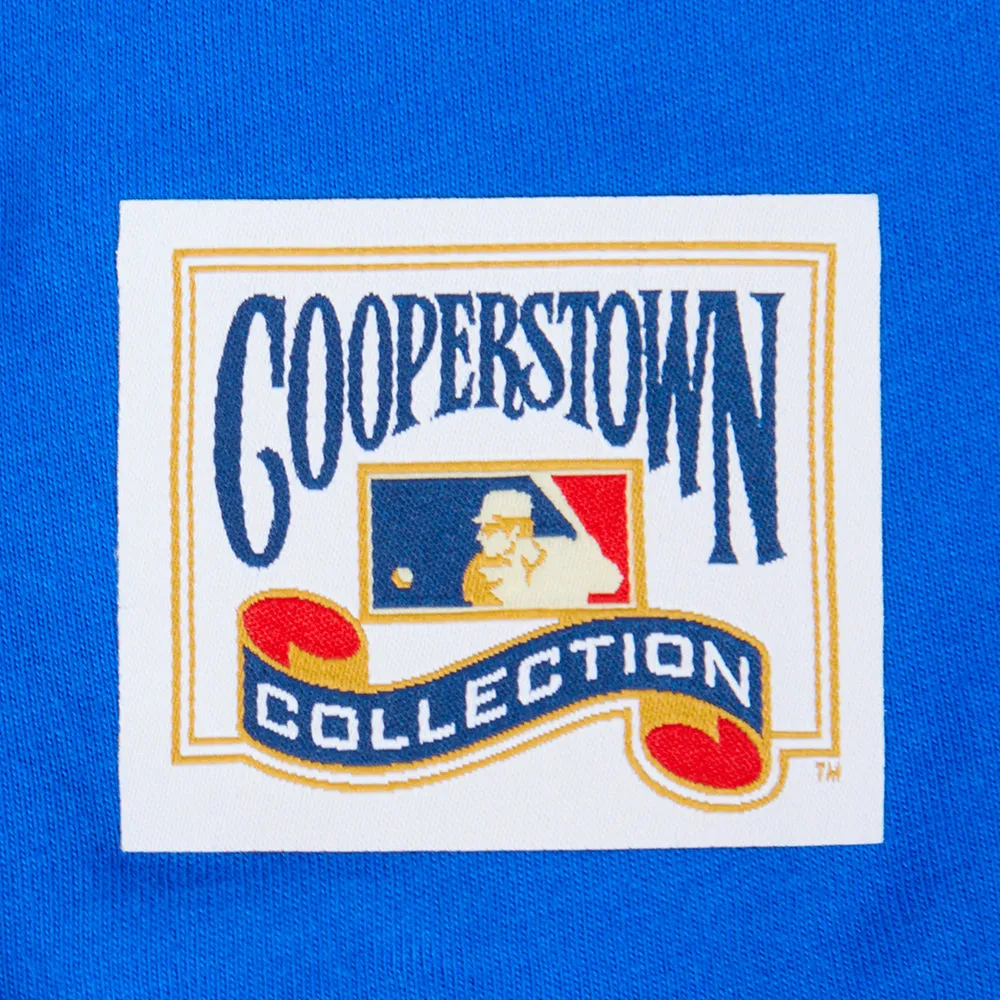 MLB ATLANTA BRAVES RETRO CLASSIC BIG BOYS SHORT SLEEVE STRIPED RIB TOP (ROYAL BLUE/RED)
