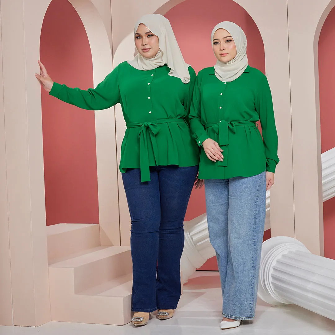 Mydina Oversize Blouse - Green