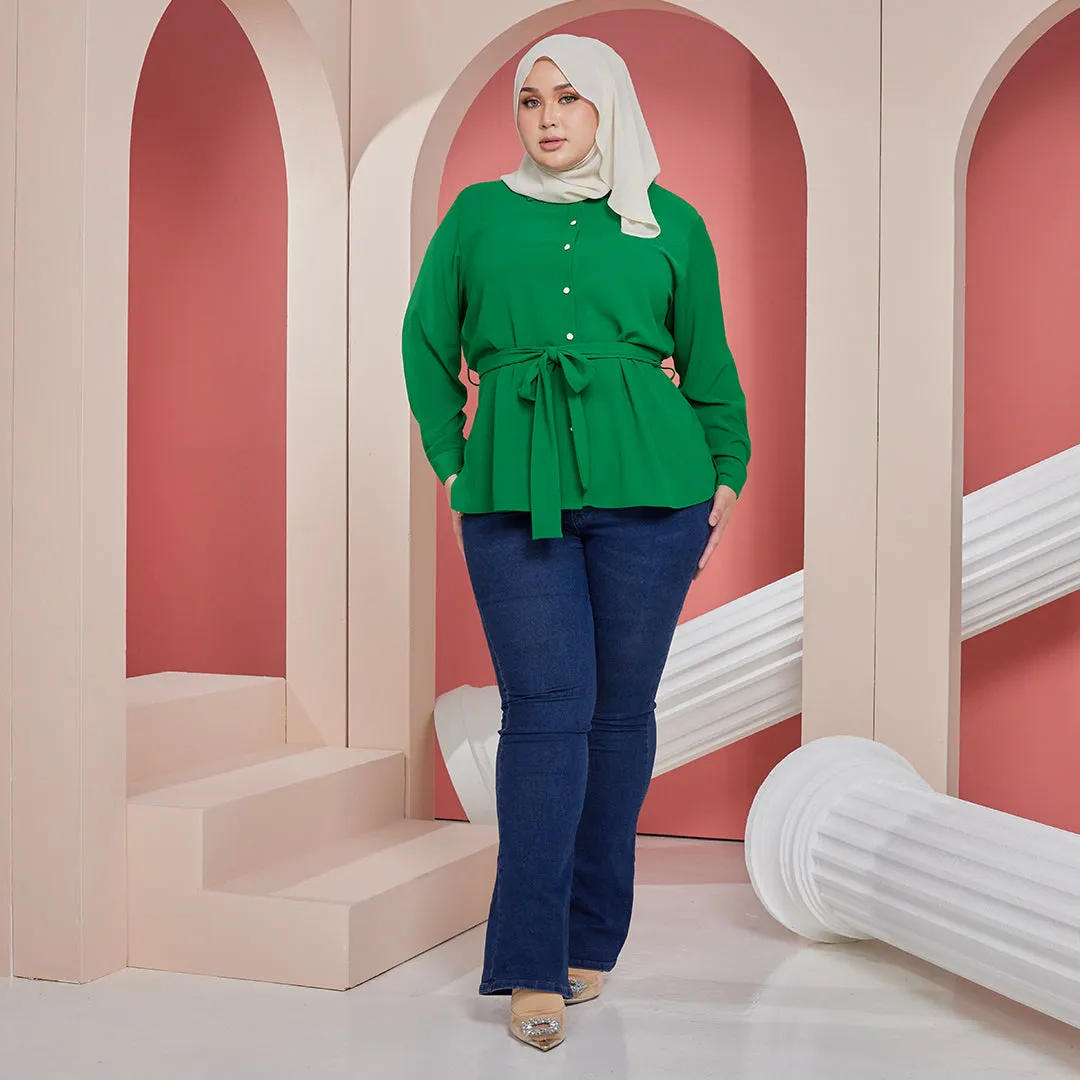 Mydina Oversize Blouse - Green
