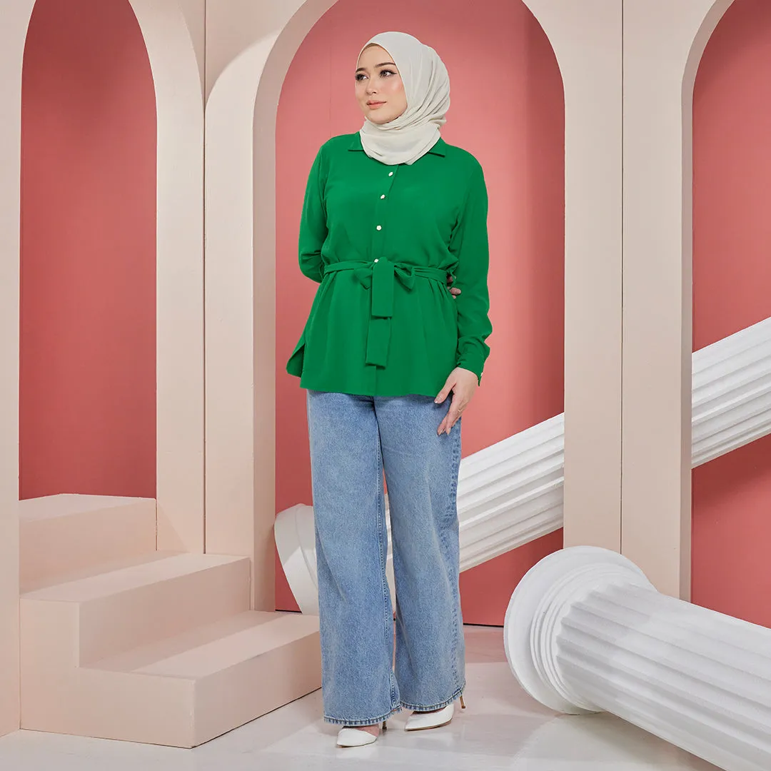 Mydina Oversize Blouse - Green