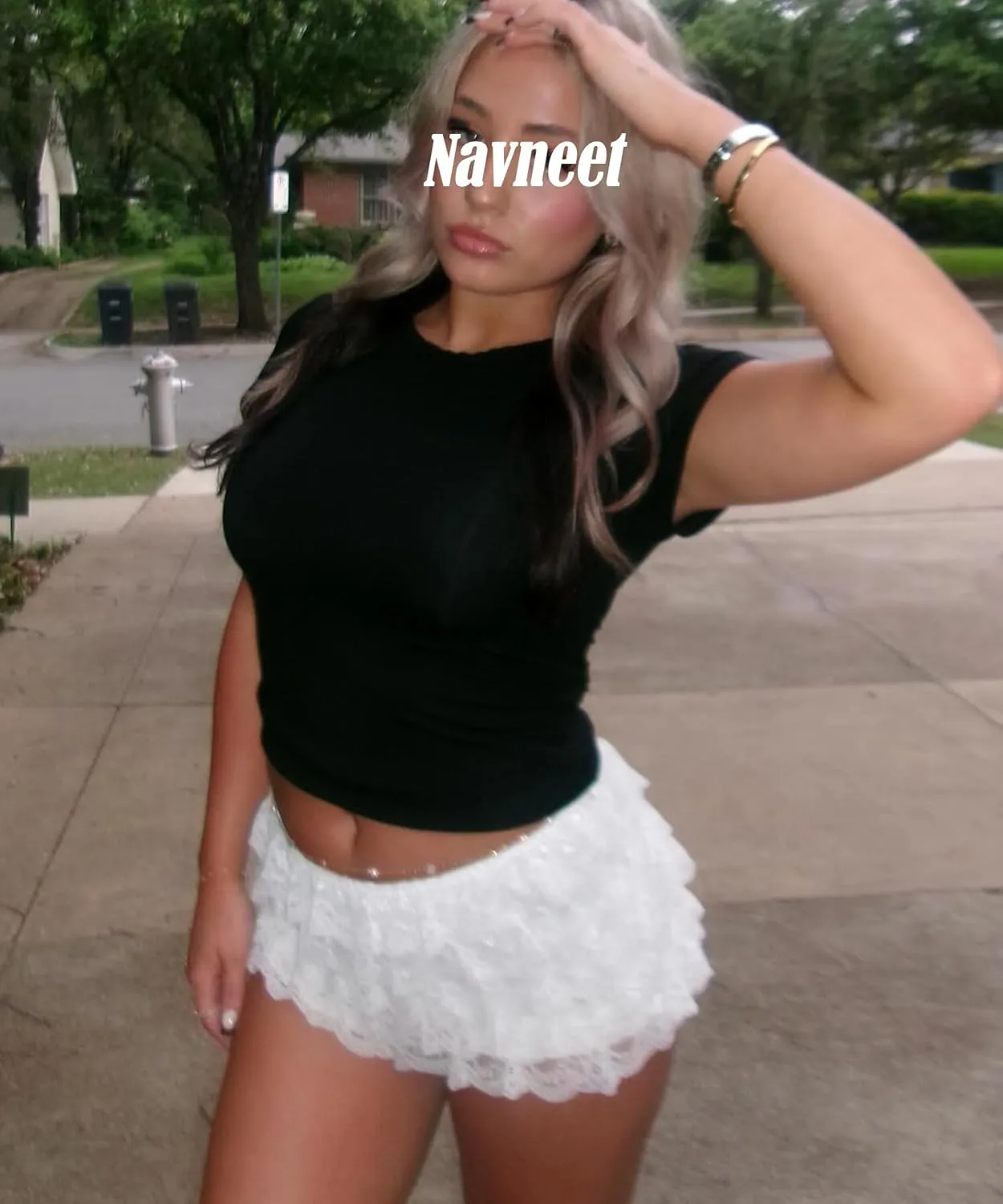 Navneet Women Y2K Lolita Bloomers Lace Ruffle Booty Mini Shorts Sexy Coquette Boy Shorts
