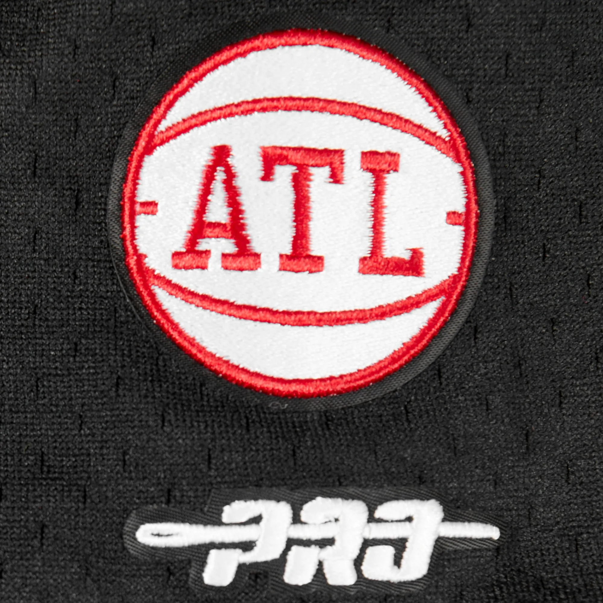 NBA ATLANTA HAWKS CLASSIC LITTLE BOYS MESH BUTTON DOWN SHIRT (BLACK/RED)