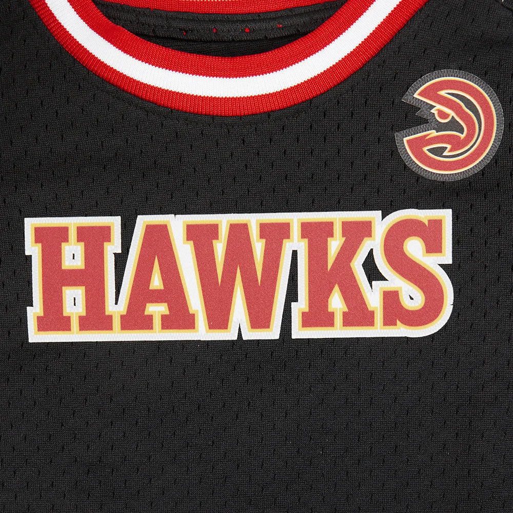 NBA ATLANTA HAWKS CLASSIC TODDLER BOYS SHORT SLEEVE MESH TEE (BLACK/RED)