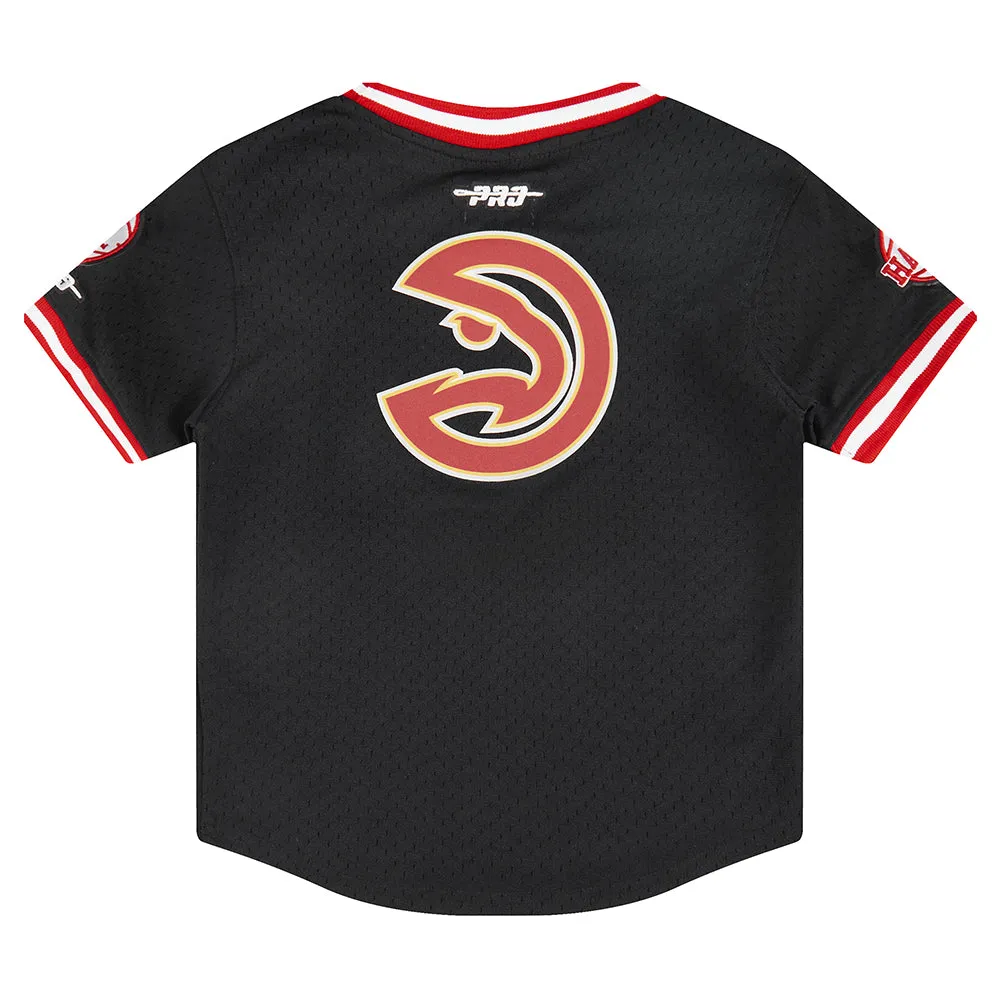 NBA ATLANTA HAWKS CLASSIC TODDLER BOYS SHORT SLEEVE MESH TEE (BLACK/RED)