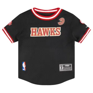 NBA ATLANTA HAWKS CLASSIC TODDLER BOYS SHORT SLEEVE MESH TEE (BLACK/RED)