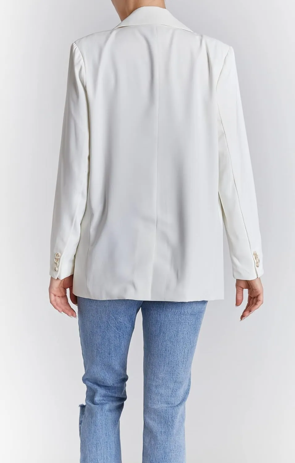 O A T NEW YORK Women's Plus Size Luxury Clothing Boyfriend Blazer