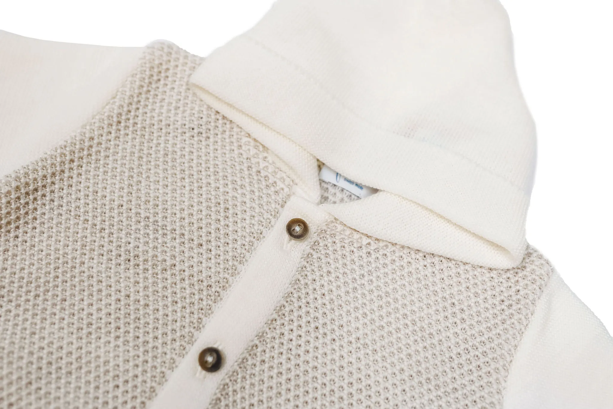 Off-White Nut Merino Wool Cardigan with Hood