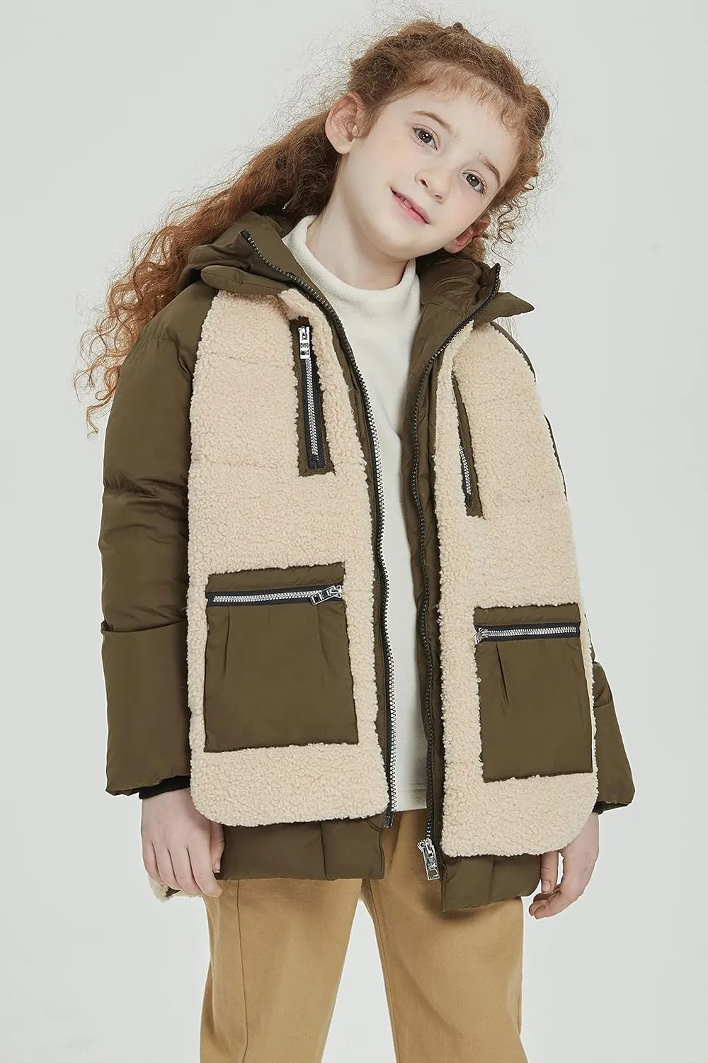 Orolay Children Hooded Down Coat Girl's Quilted Puffer Jacket Boy's Winter Jackets