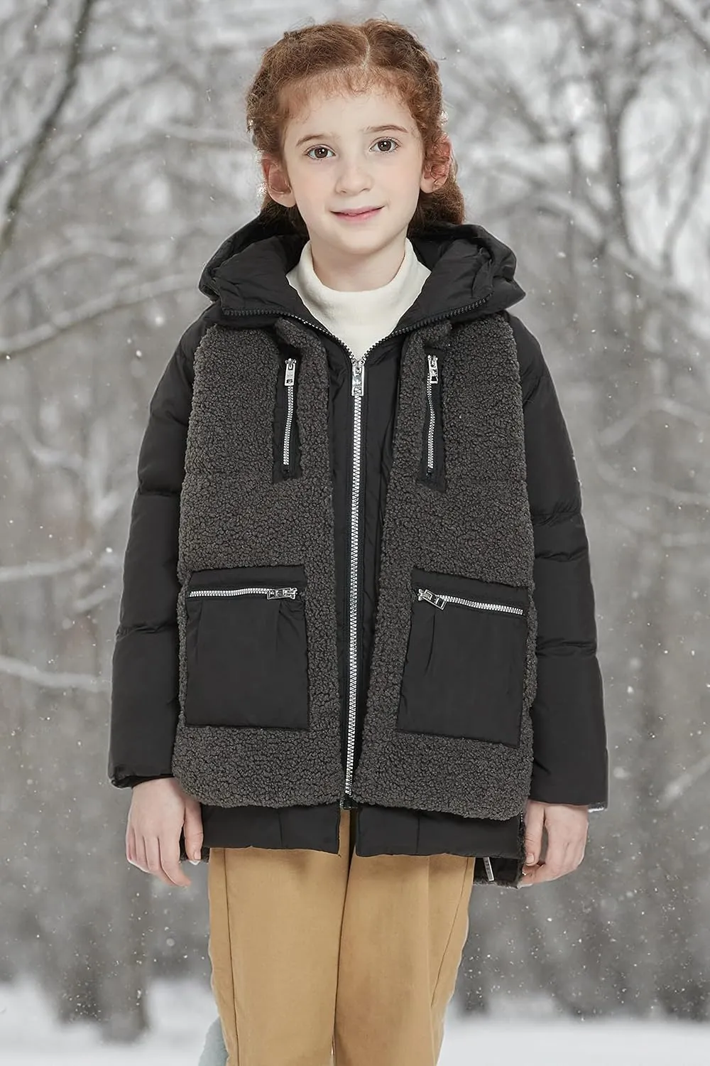 Orolay Children Hooded Down Coat Girl's Quilted Puffer Jacket Boy's Winter Jackets