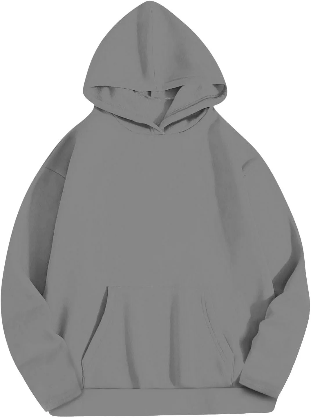 Oversized Hoodie For Womens Solid Color Sweatshirts Long Sleeve Fleece Pullover with Pocket Trendy Fall Outfits