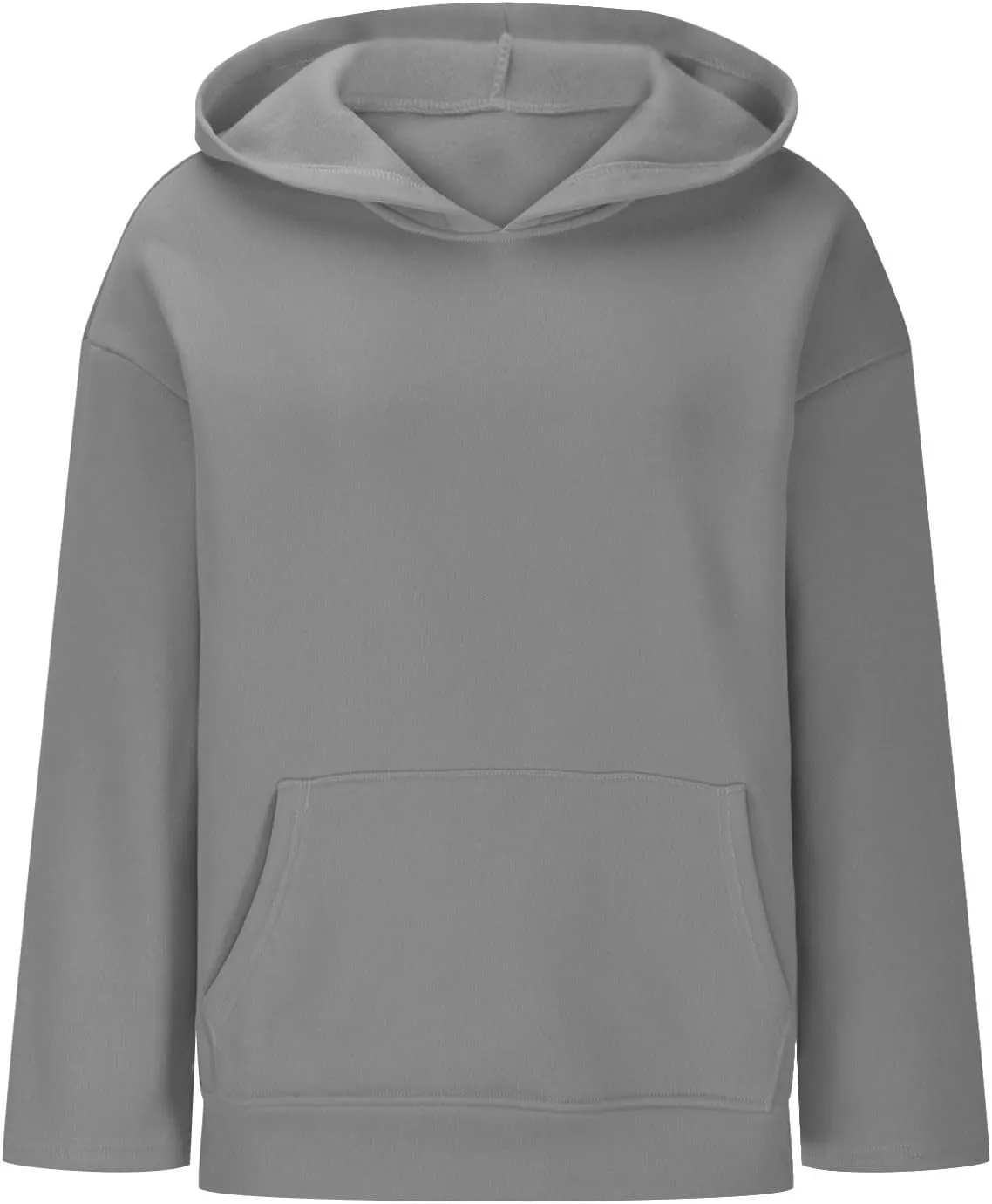 Oversized Hoodie For Womens Solid Color Sweatshirts Long Sleeve Fleece Pullover with Pocket Trendy Fall Outfits