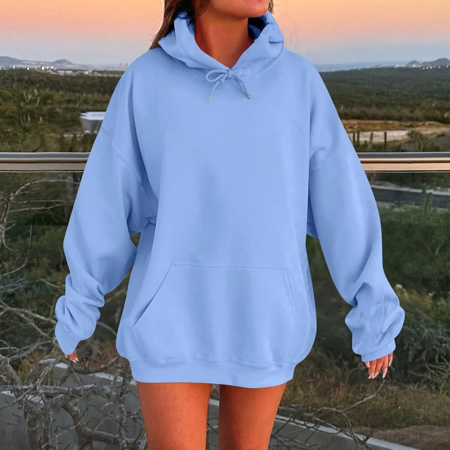 Oversized Hoodies for Women 2024 Christmas Cute Winter Long Sleeve Pullover Casual Comfy Loose Sweatshirt with Pocket
