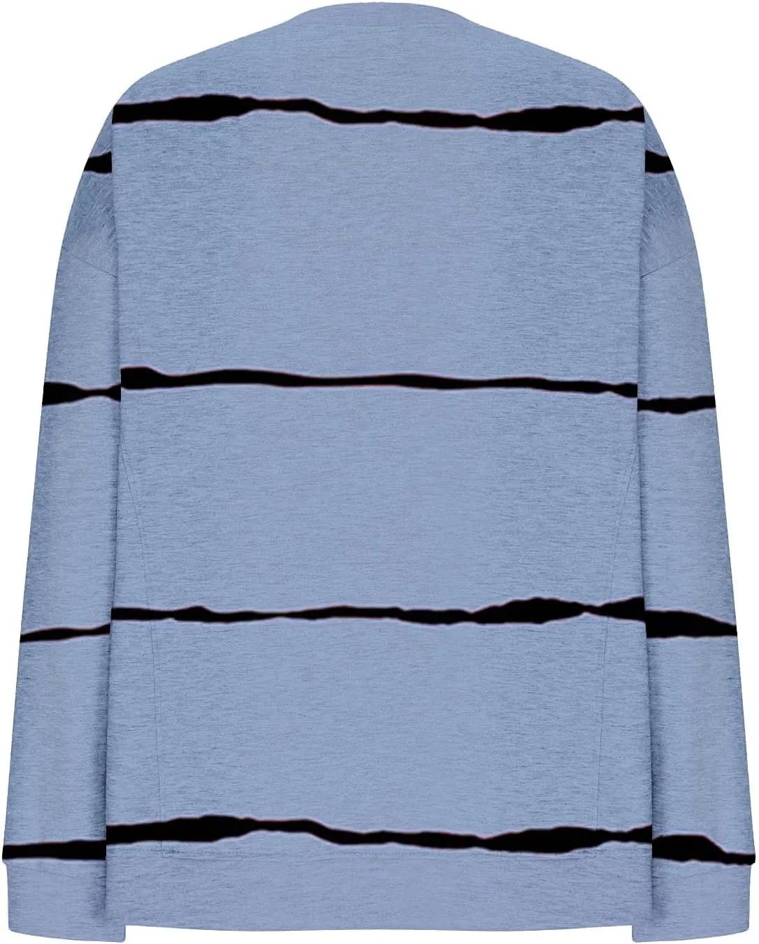 Oversized Striped Sweatshirts for Women Loose Side Slit High Low Hem Pullover Sweatshirts Autumn Casual Sports Hoodie