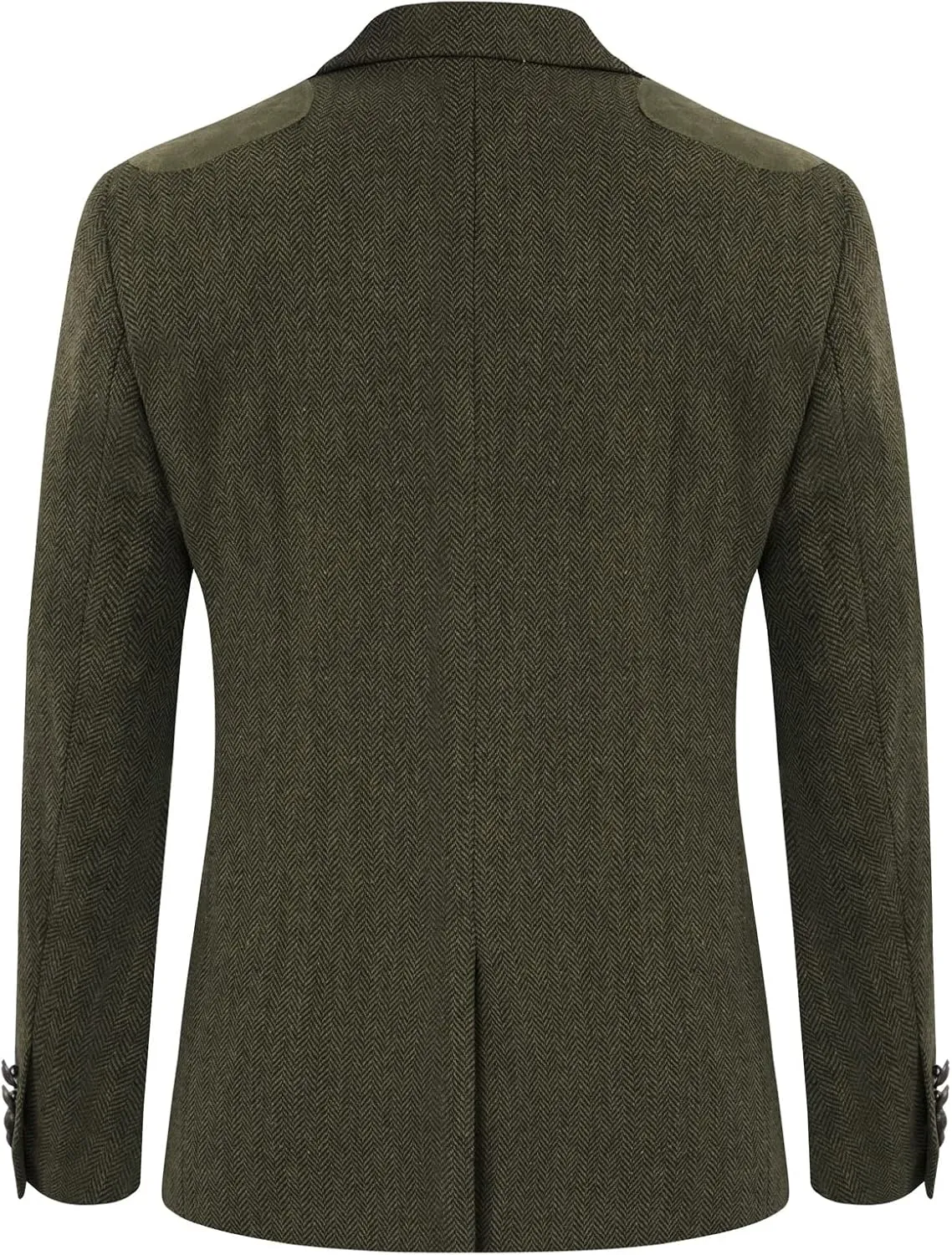 PJ PAUL JONES Men's Blazer Herringbone Tweed Sport Coats Two Button Wool Blend Formal Jacket
