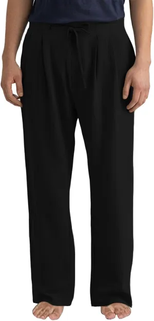 Plus Size Linen Pants Men Trendy Flat Front Pants Solid Straight Slacks Summer Drawstring Casual Trousers with Pocket
